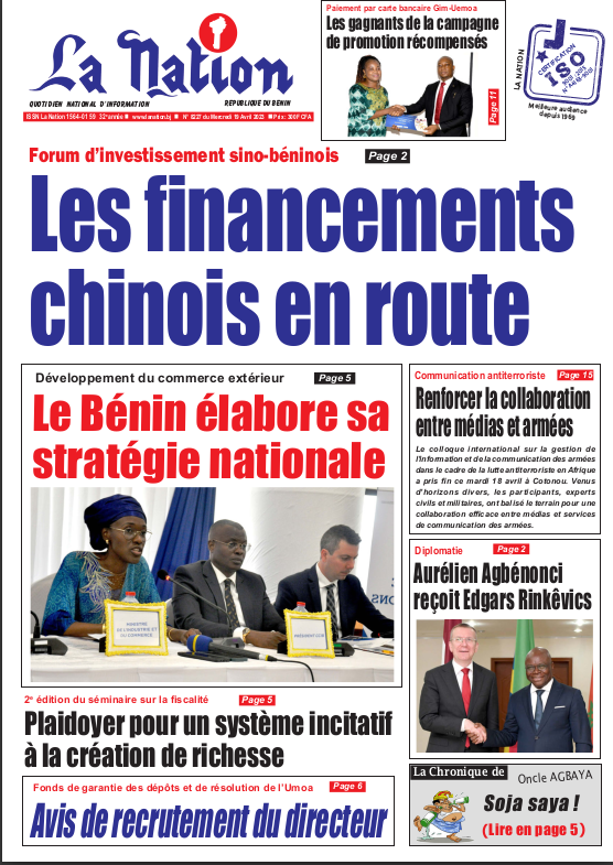 Quotidien La Nation du 19 Avril 2023