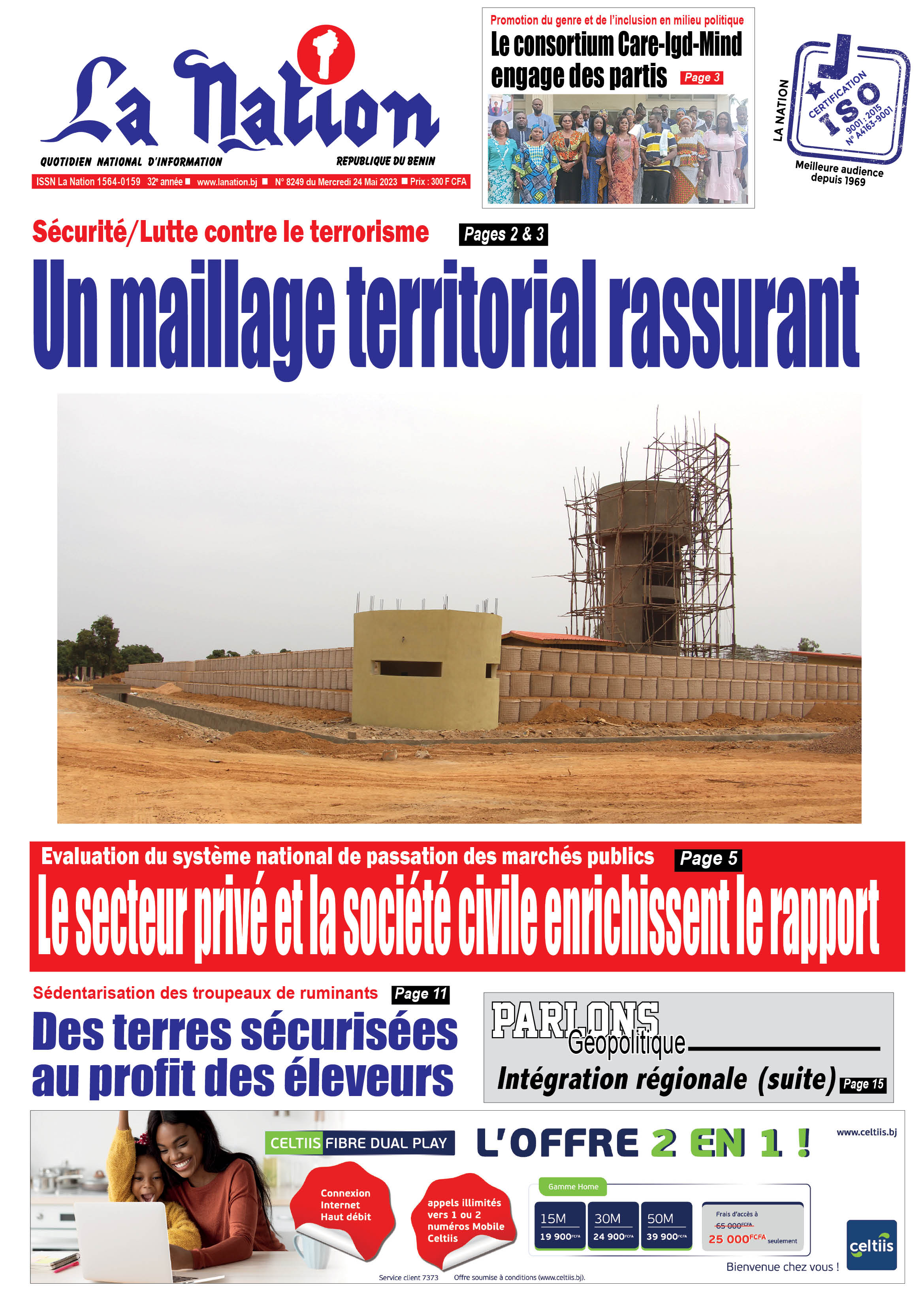 Quotidien "La Nation" du 24 Mai 2023