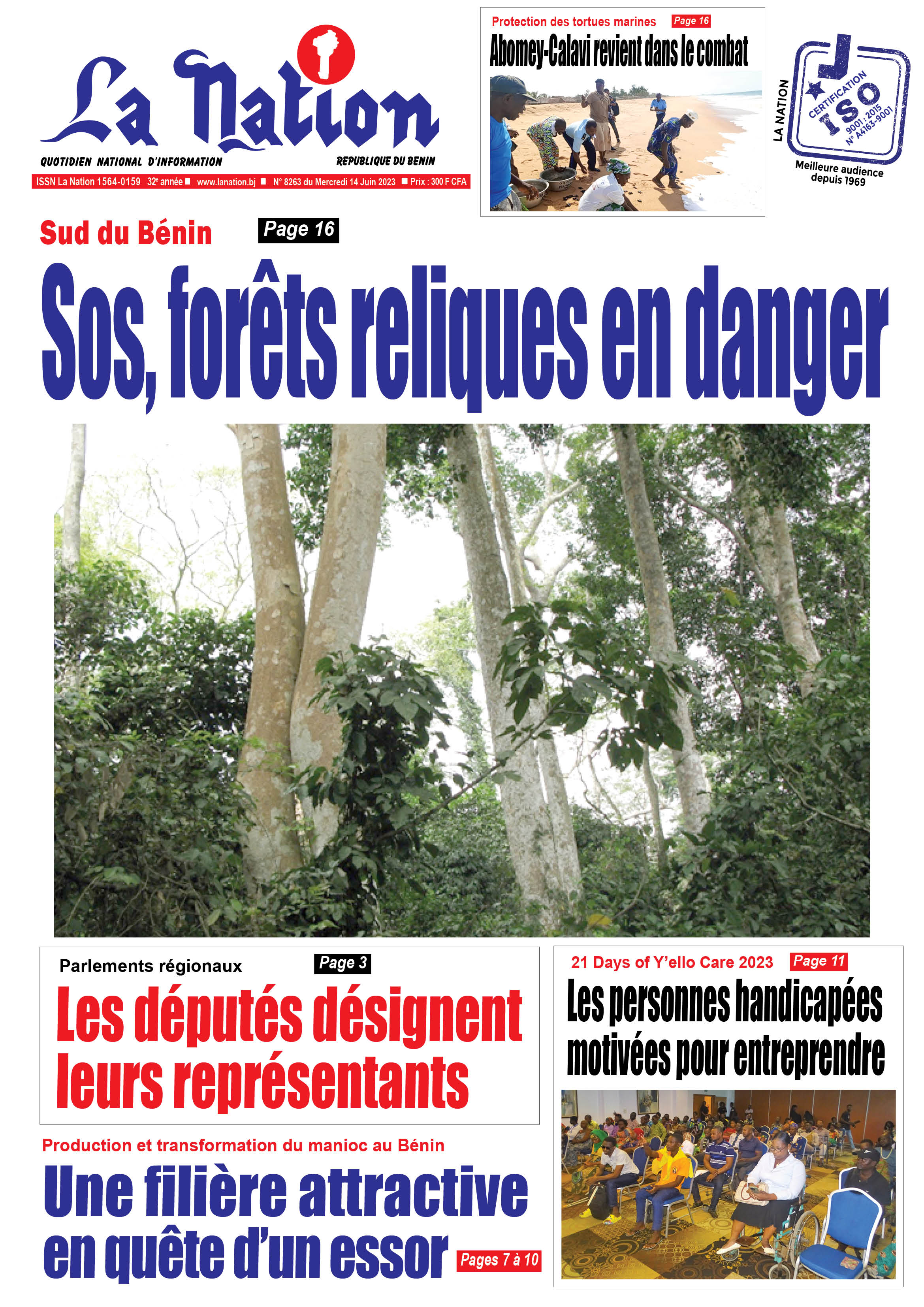 Quotidien ''La Nation'' du 14 Juin 2023