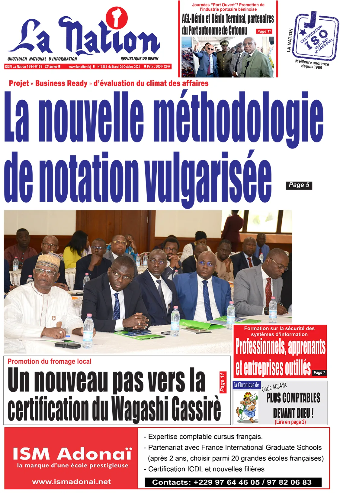 Quotidien ''La Nation'' du 24 Octobre 2023