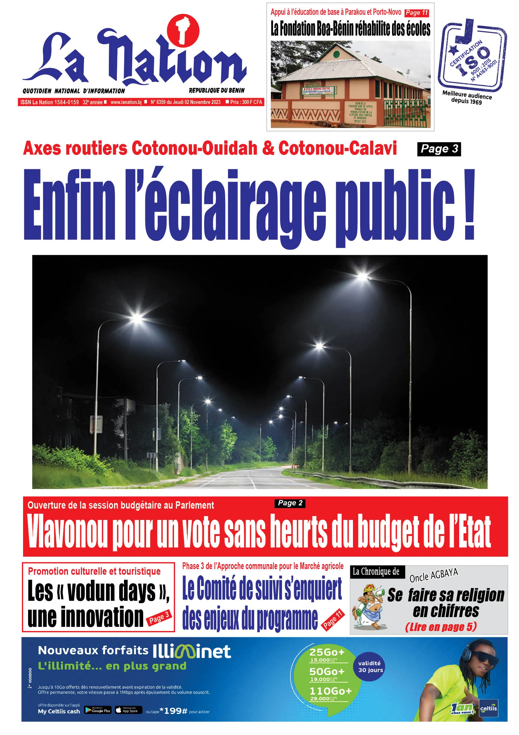 Quotidien ''La Nation'' du 02 Novembre 2023