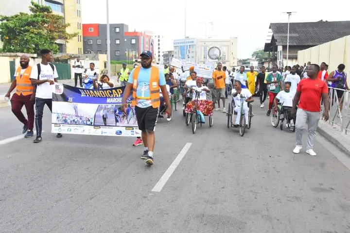 Malgré leur handicap, ils ont parcouru le trajet retenu  par les organisateurs