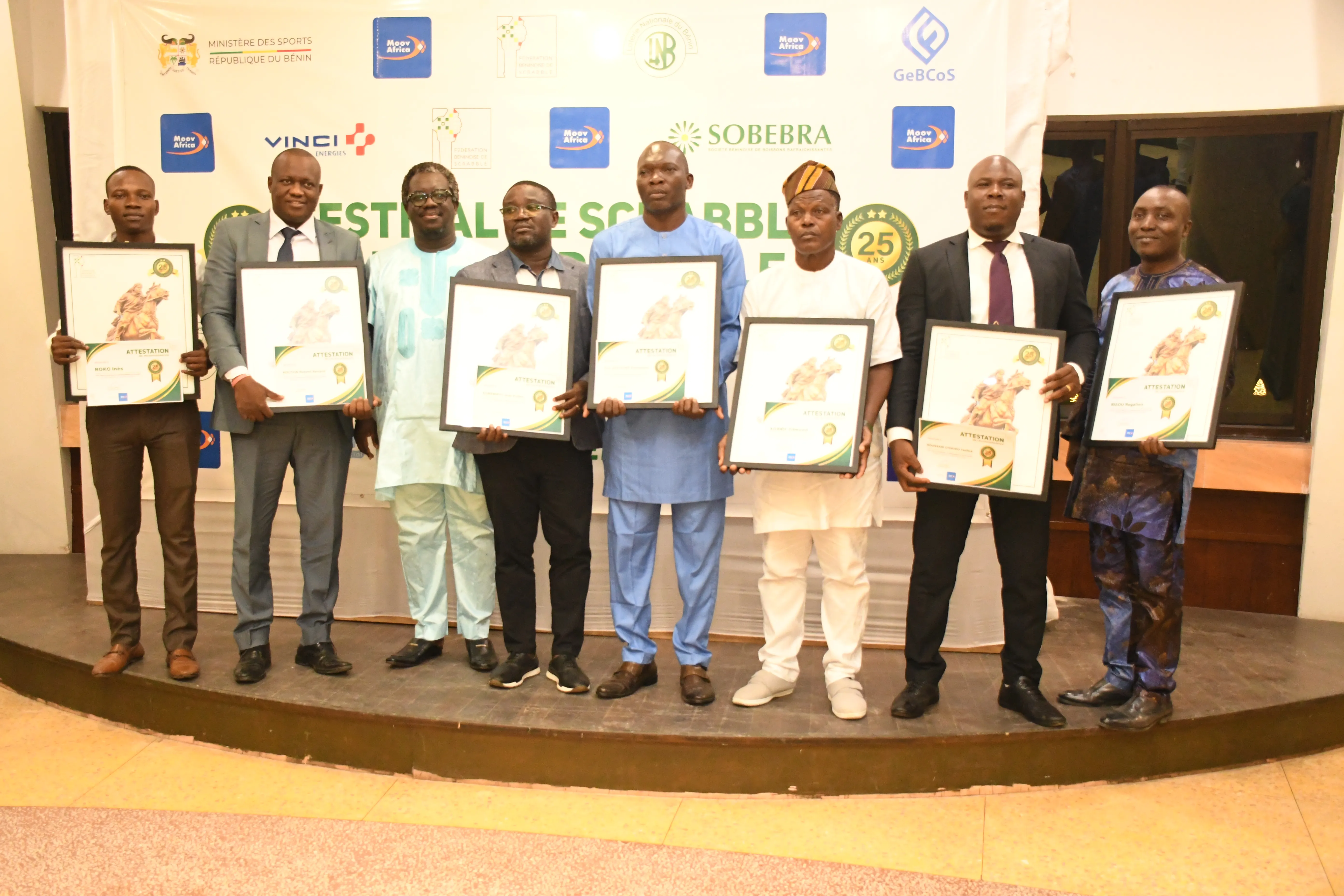 Une soirée de gala pour reconnaître le mérite de ceux qui hissent le scrabble béninois au sommet du monde