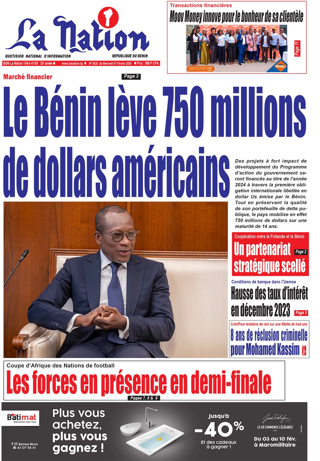 Quotidien ''La Nation'' du 07 Février 2024