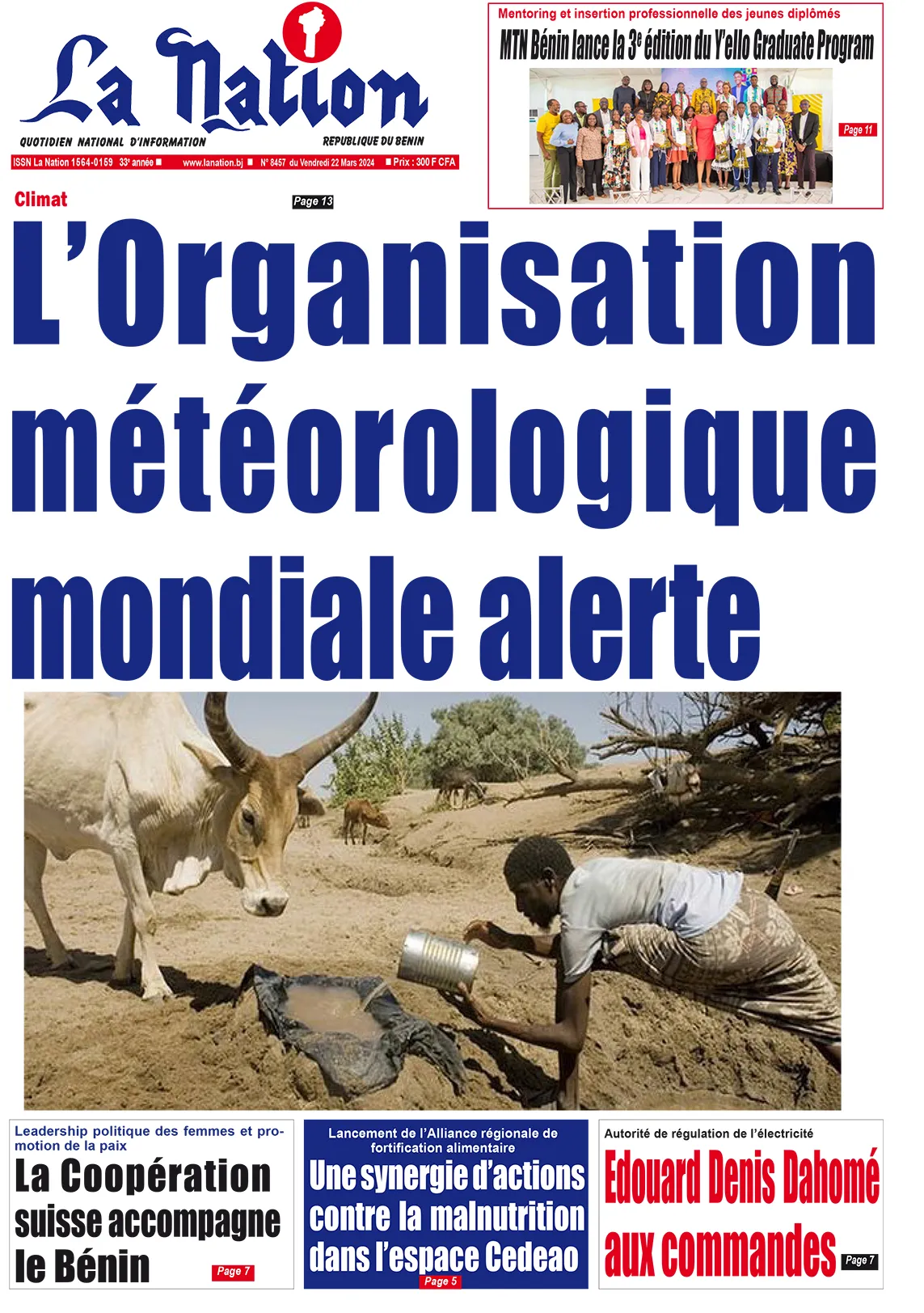 Quotidien ''La Nation'' du 22 Mars 2024