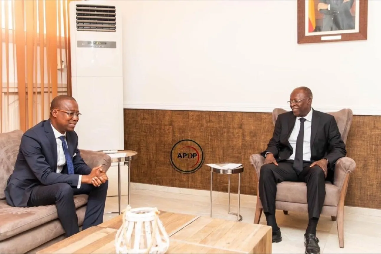 Luciano Hounkponou lors de ses échanges avec le ministre Abdoulaye Bio Tchané