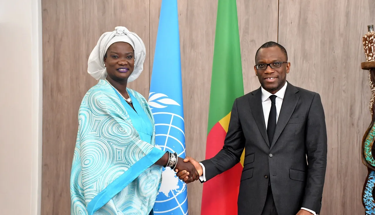 La nouvelle coordinatrice du Système des Nations Unies déclinant la vision de l'organisme onusien au ministre