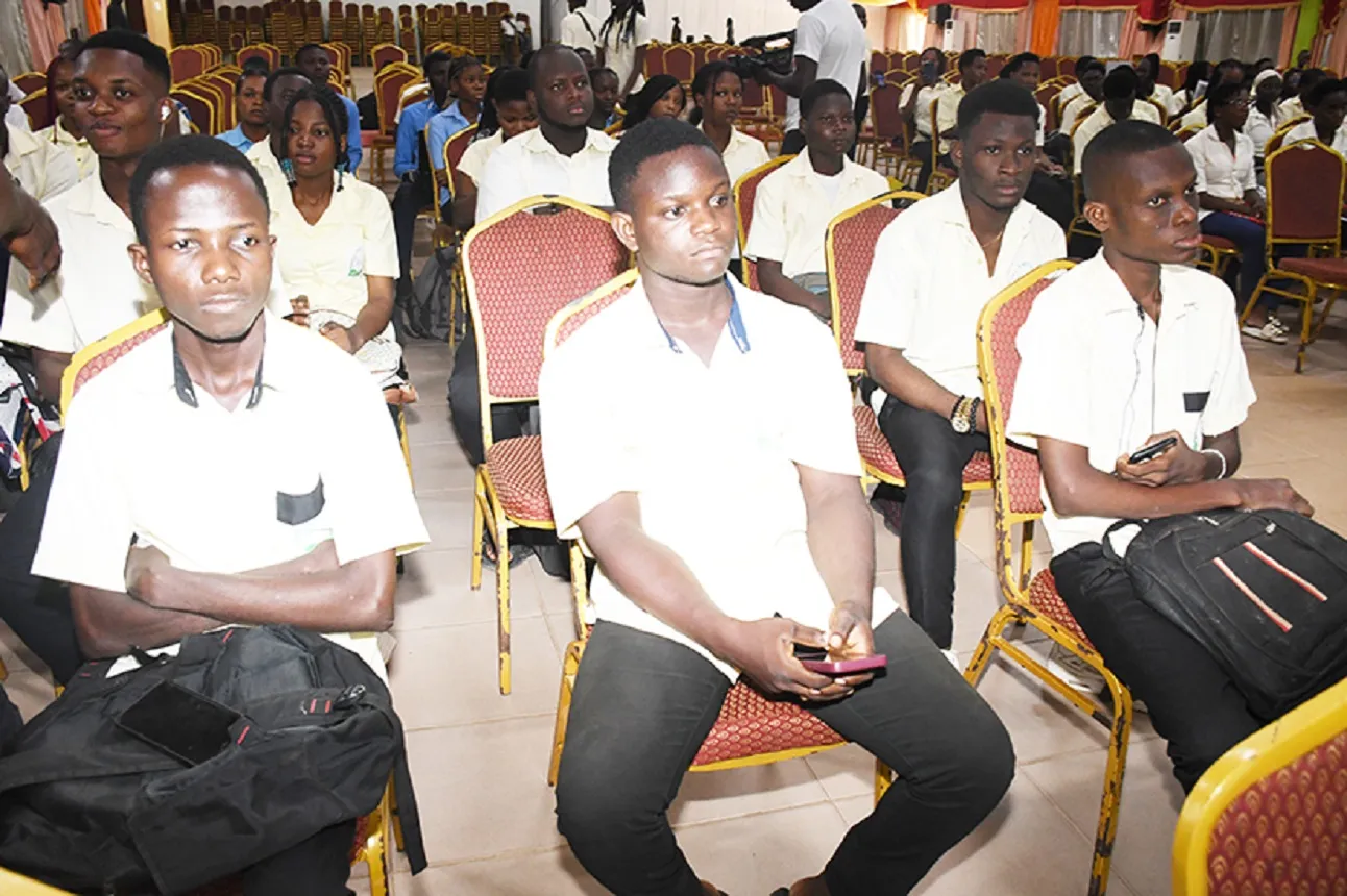 Les étudiants en journalisme lors de la célébration de la Journée mondiale de la liberté de presse