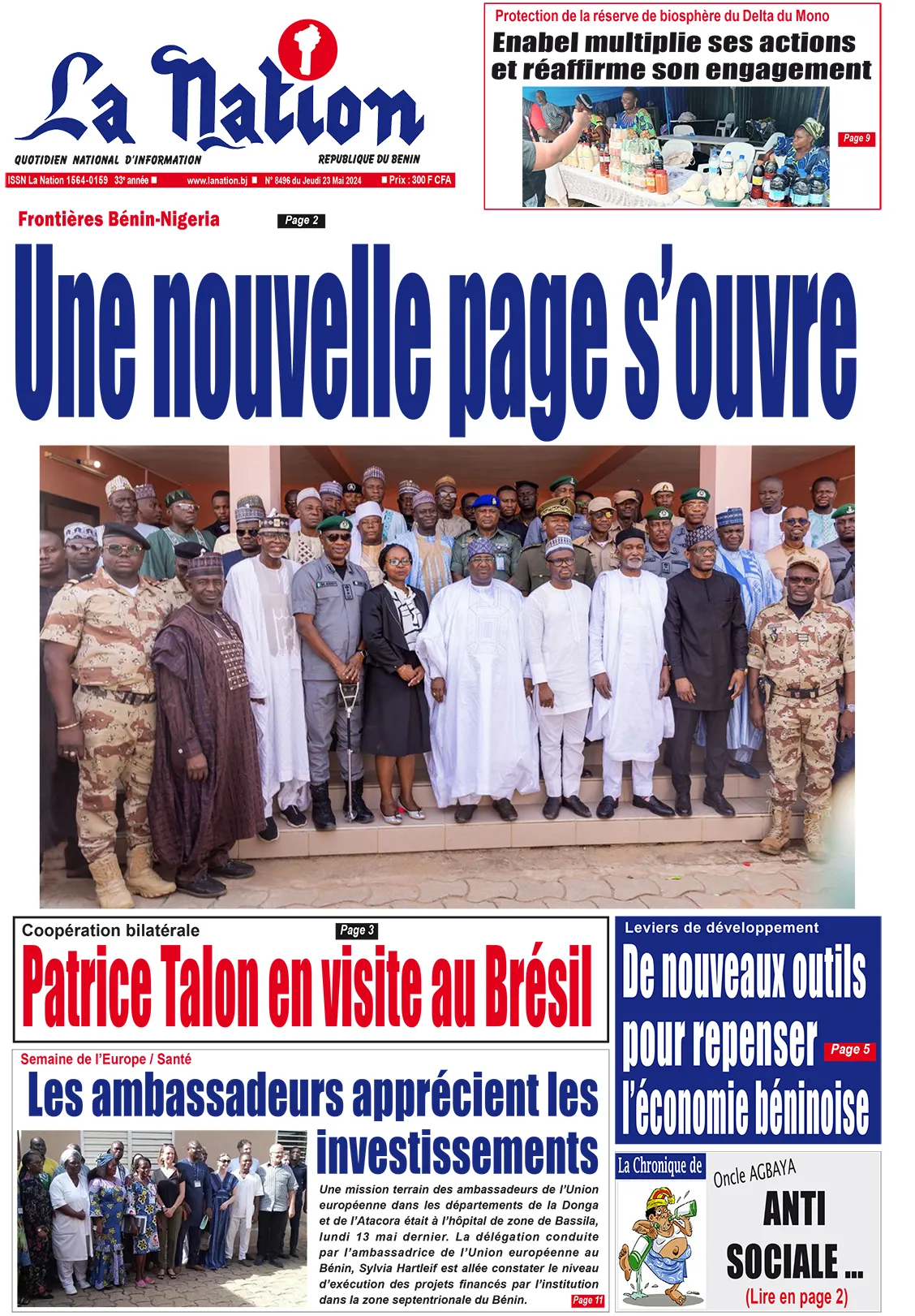 Quotidien ''La Nation'' du 23 Mai 2024