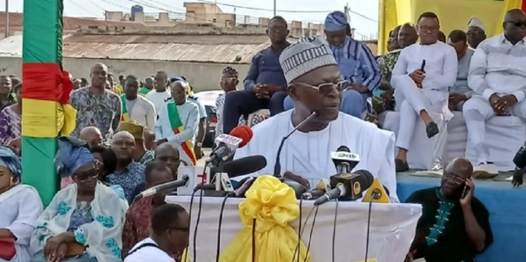 Le ministre d’Etat faisant le bilan des réalisations