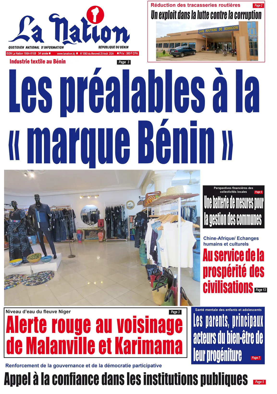 Quotidien ''La Nation'' du 28 Août 2024