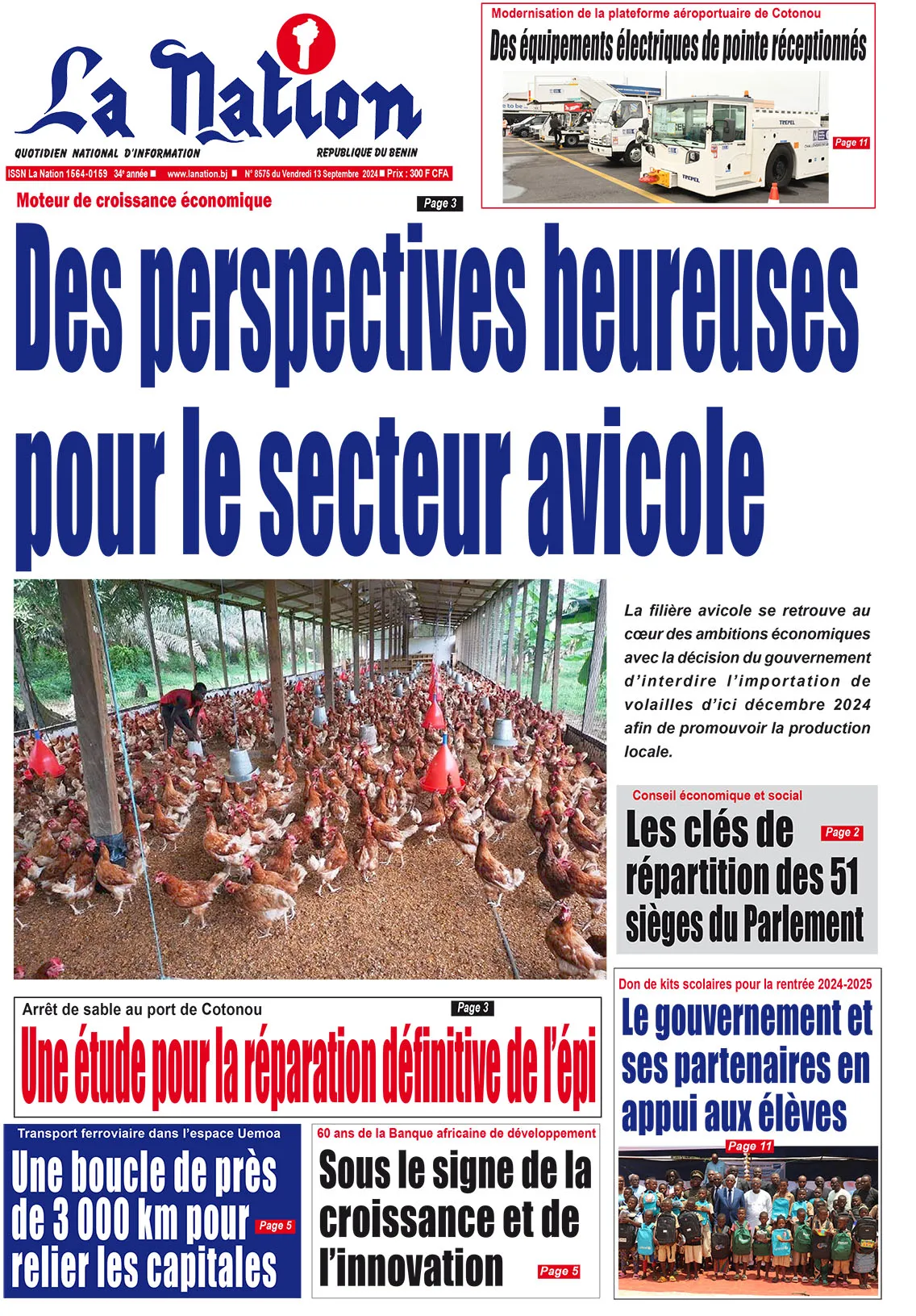 Quotidien ''La Nation'' du 13 Septembre 2024
