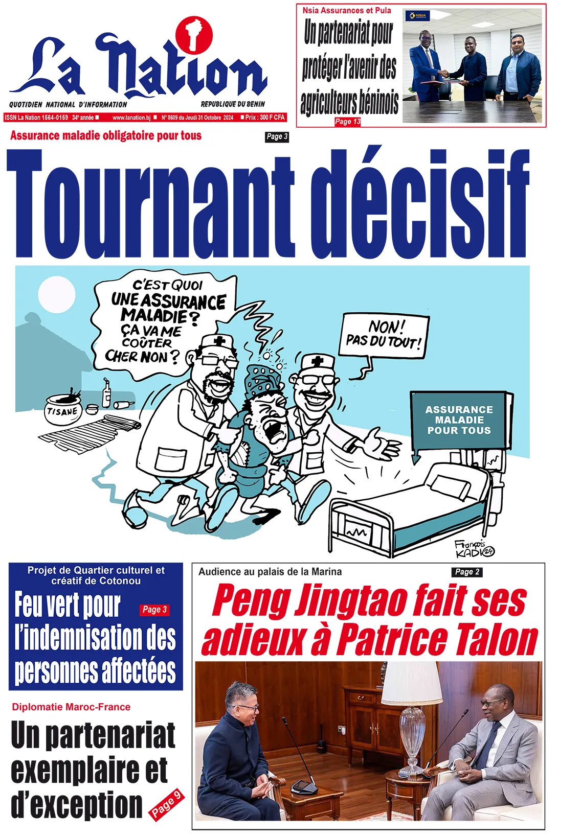 Quotidien ''La Nation'' du 31 Octobre 2024