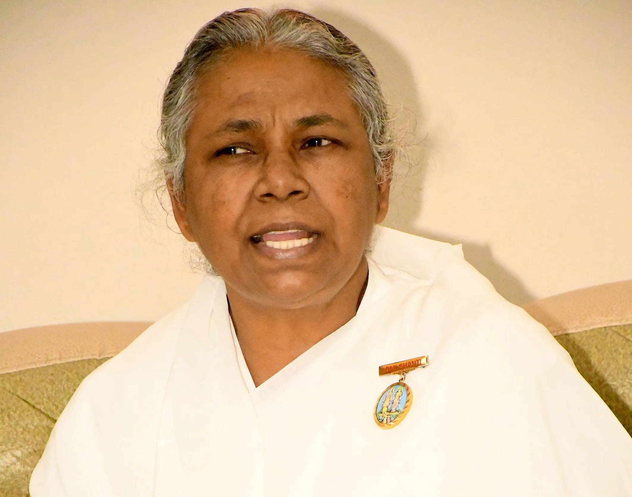 Sœur Vina Devi Booleear, responsable du centre de méditation Raja Yoga au Bénin