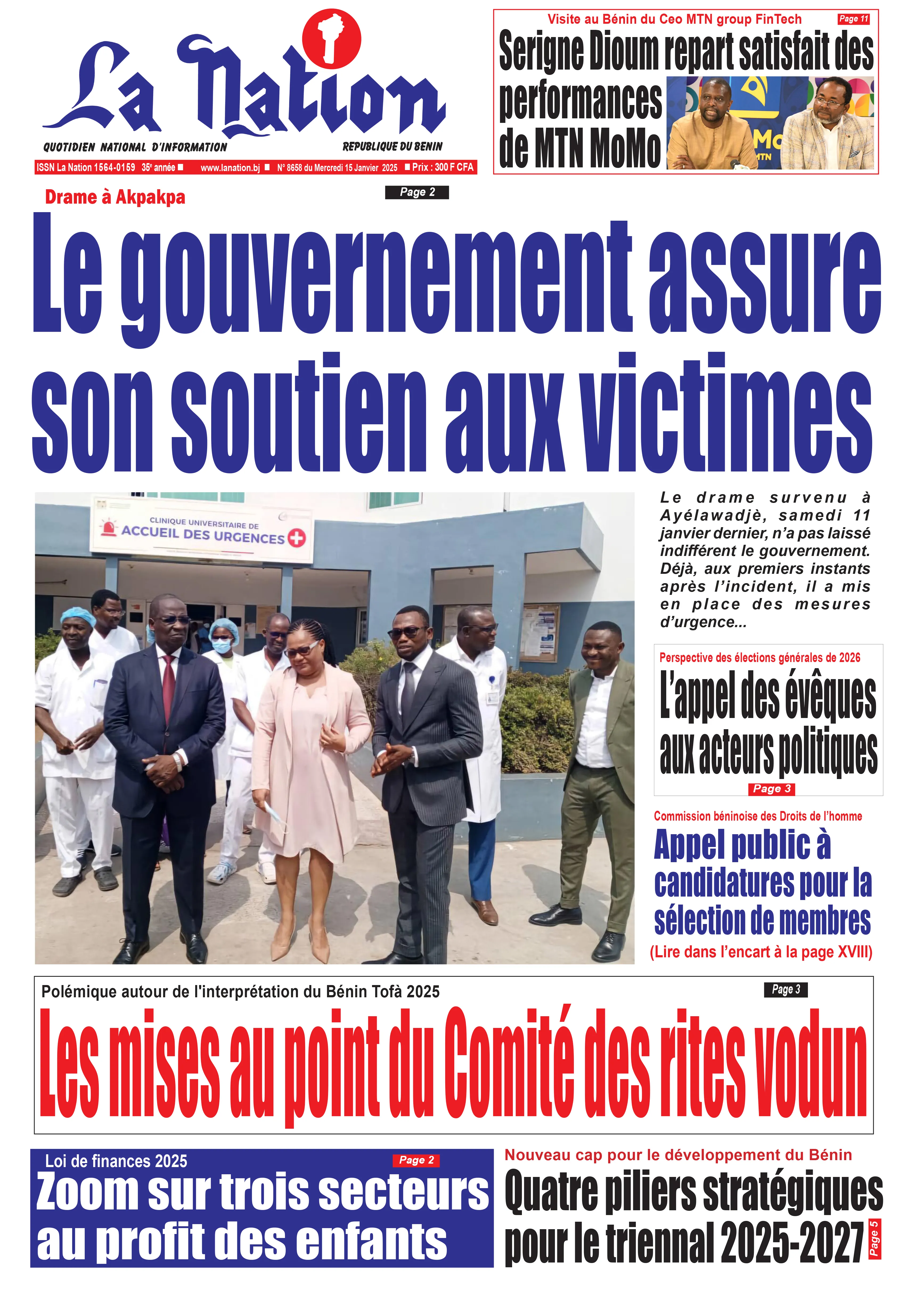 Quotidien ''La Nation'' du 15 Janvier 2025