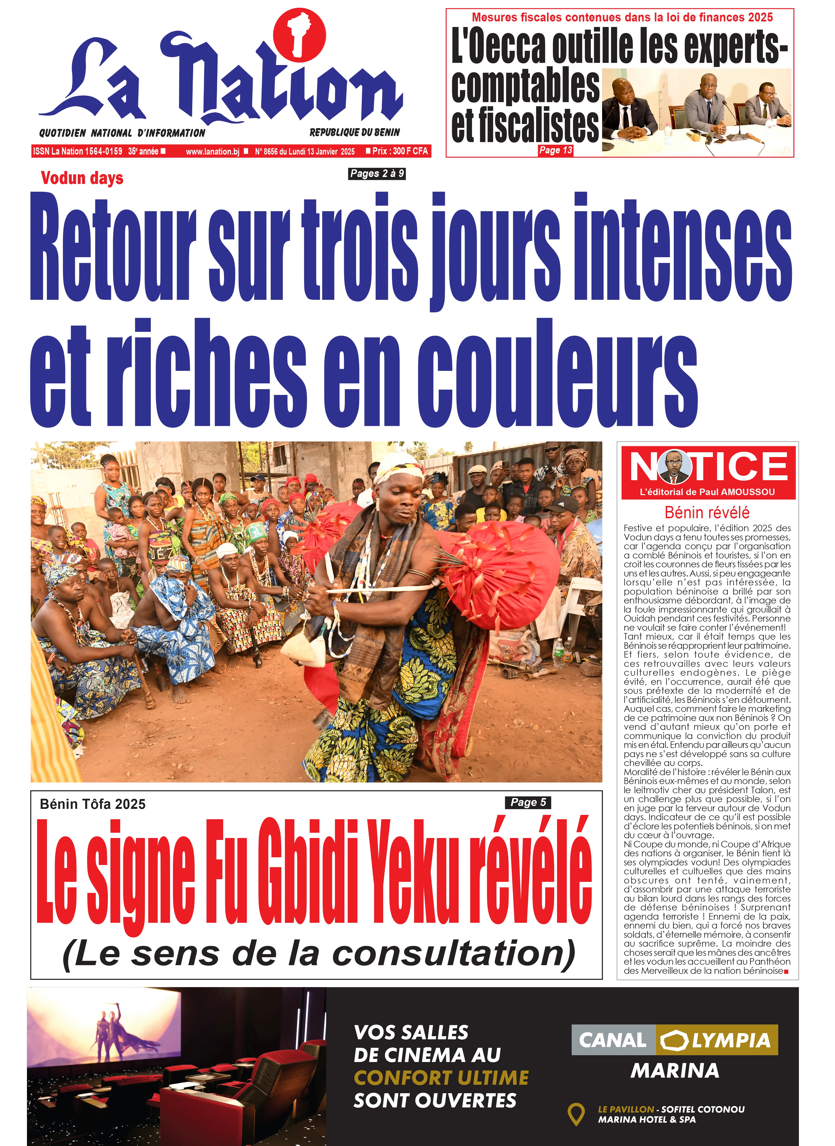 Quotidien ''La Nation'' du 13 Janvier 2025