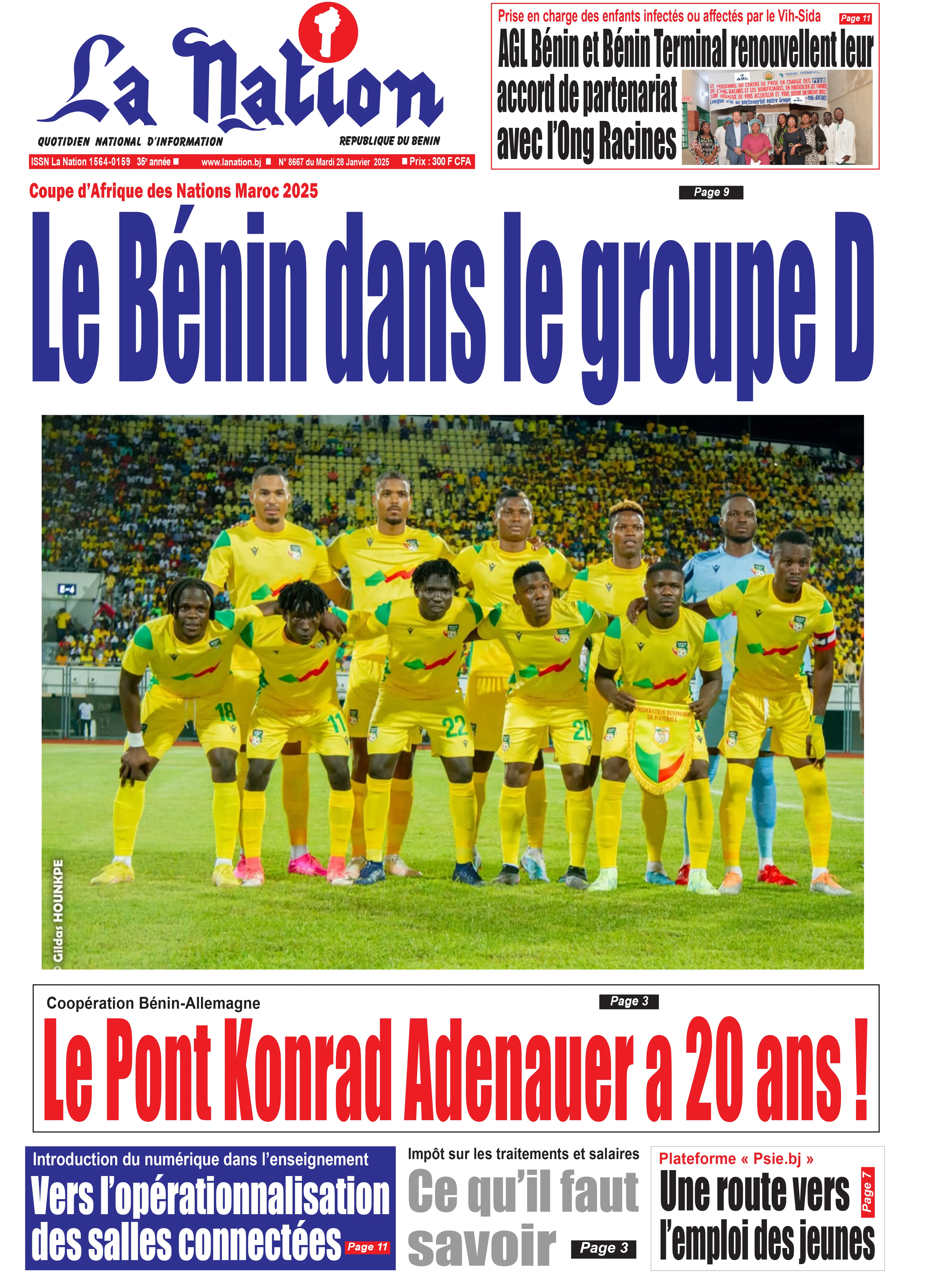 Quotidien ''La Nation'' du 28 Janvier 2025
