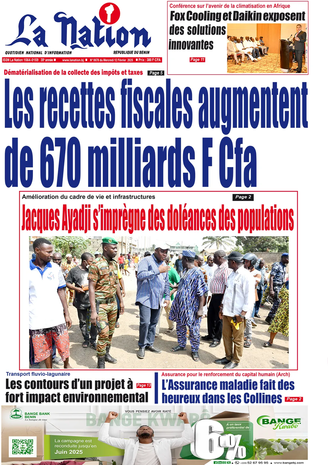 Quotidien ''La Nation'' du 12 Février 2025