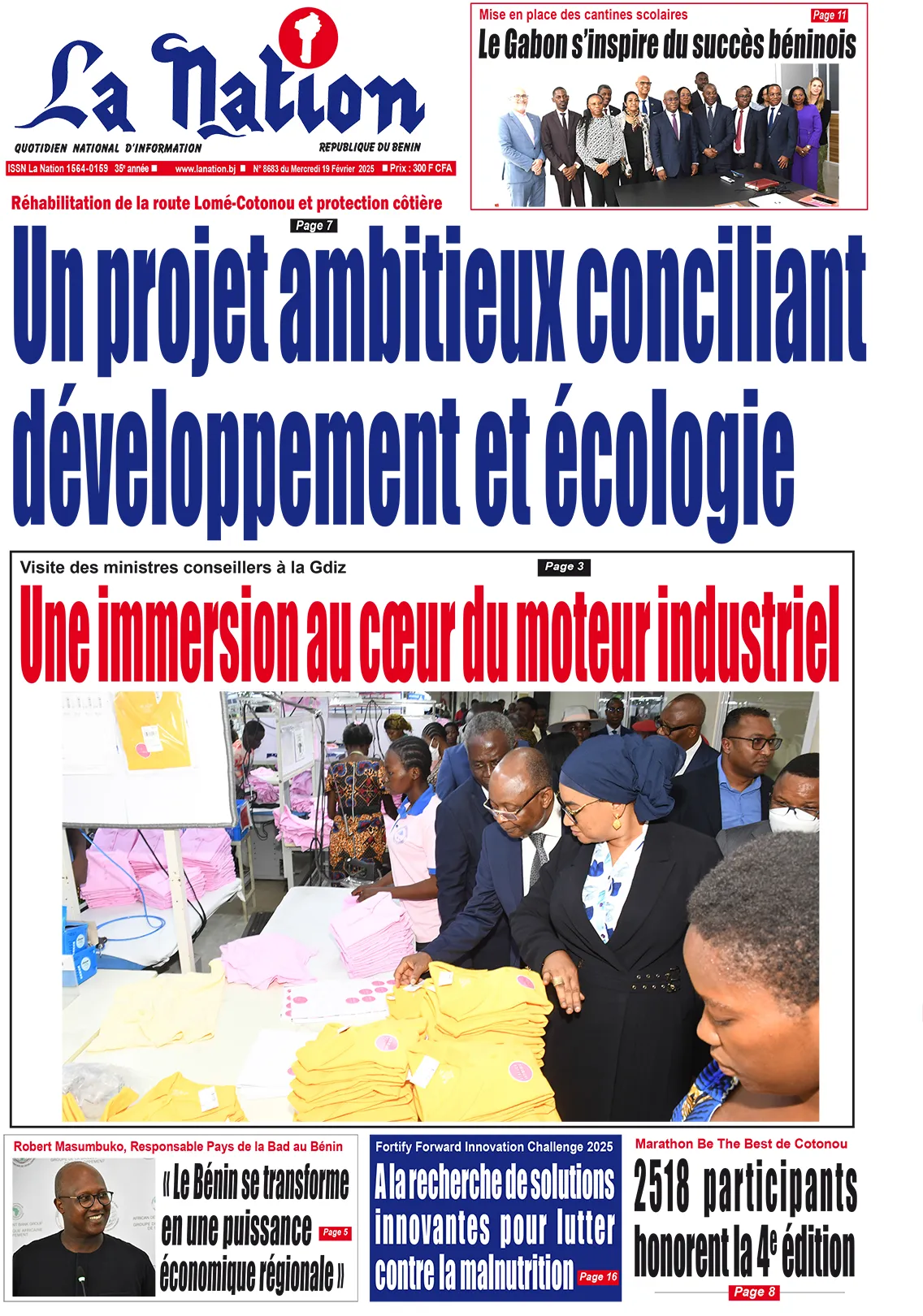 Quotidien ''La Nation'' du 19 Février 2025