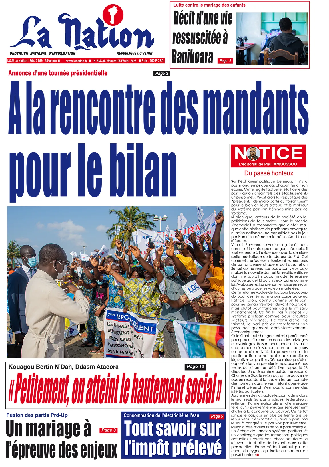 Quotidien ''La Nation'' du 05 Février 2025