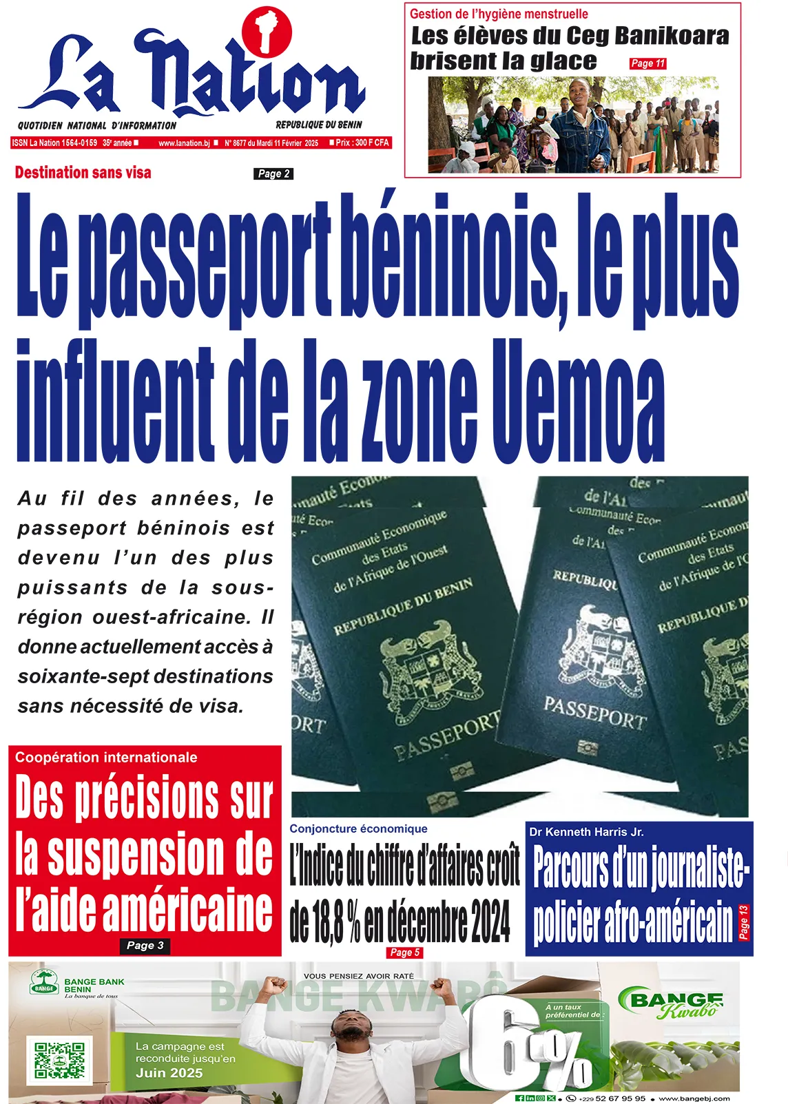 Quotidien ''La Nation'' du 11 Février 2025