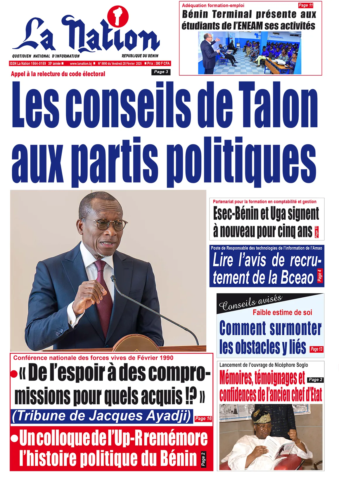 Quotidien ''La Nation'' du 28 Février 2025