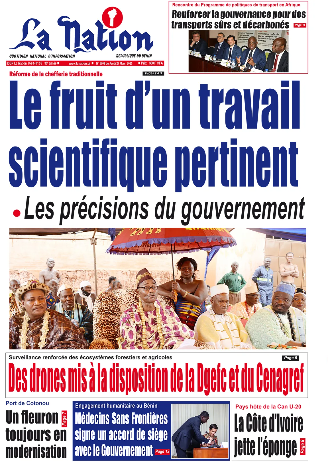 Quotidien ''La Nation'' du 27 Mars 2025