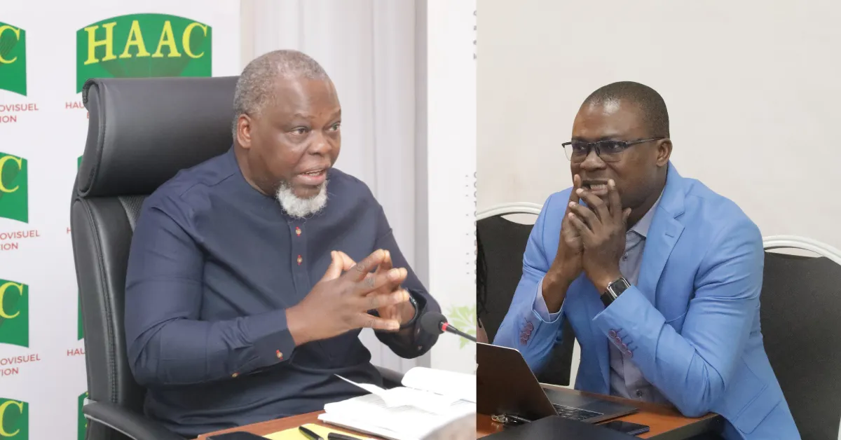 Edouard Loko, président de la Haac et Paul Arnaud Déguénon