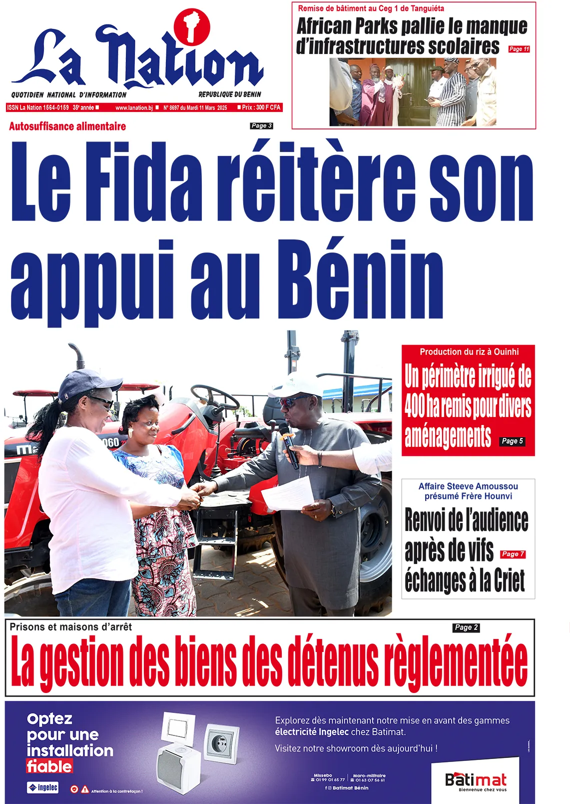 Quotidien ''La Nation'' du 11 Mars 2025