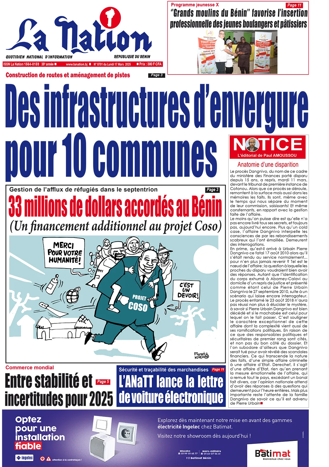 Quotidien ''La Nation'' du 17 Mars 2025