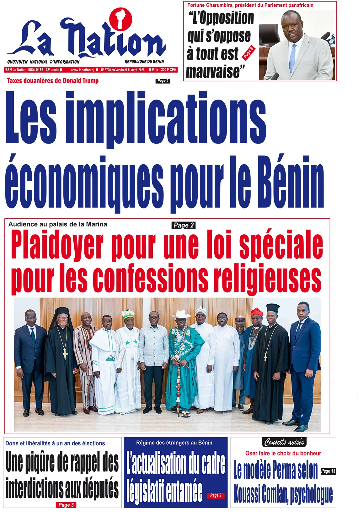 Quotidien ''La Nation'' du 11 Avril 2025