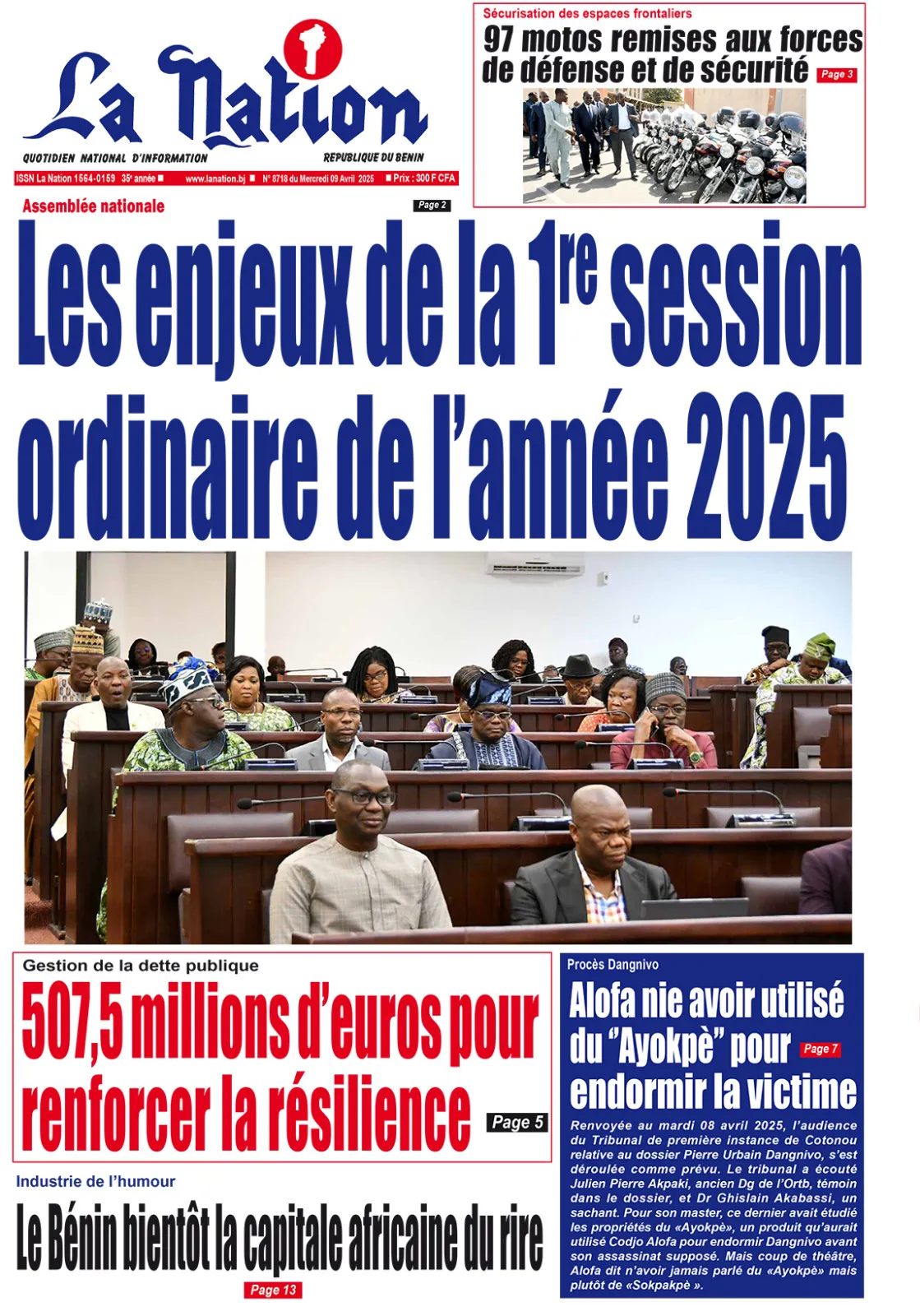 Quotidien ''La Nation'' du 09 Avril 2025