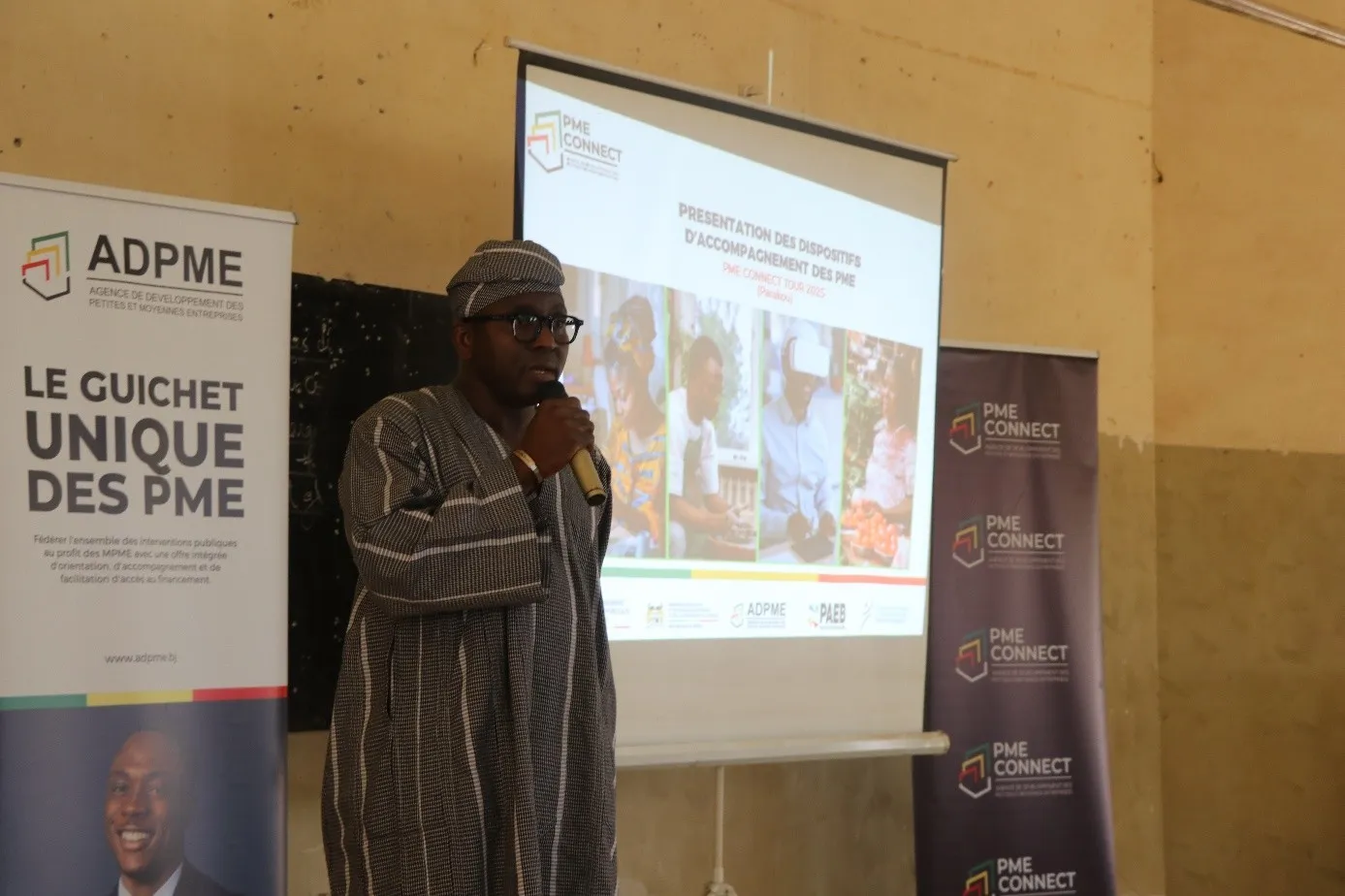 Mohamed Adil Chabi Lafia présentant l’Adpme