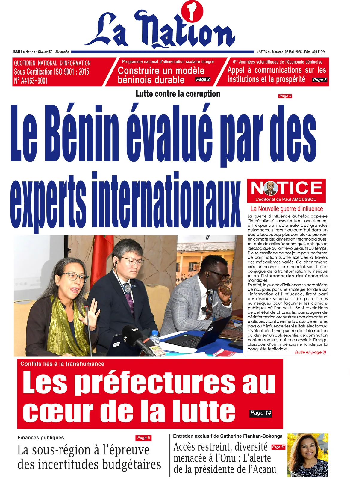 Quotidien ''La Nation'' du 07 Mai 2025