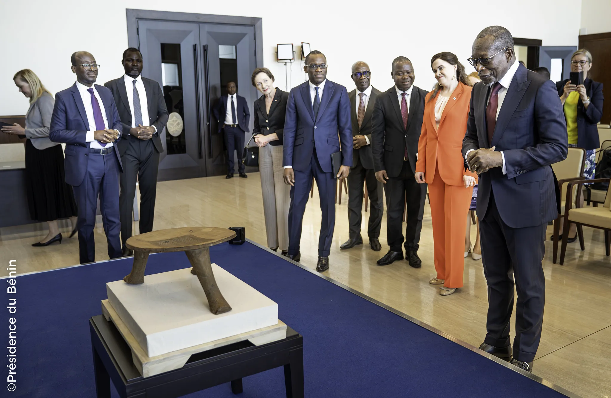 Moment de joie et d'allégresse pour les représentants des deux pays qui ont salué l'aboutissement  du processus de restitution après une collaboration chaleureuse