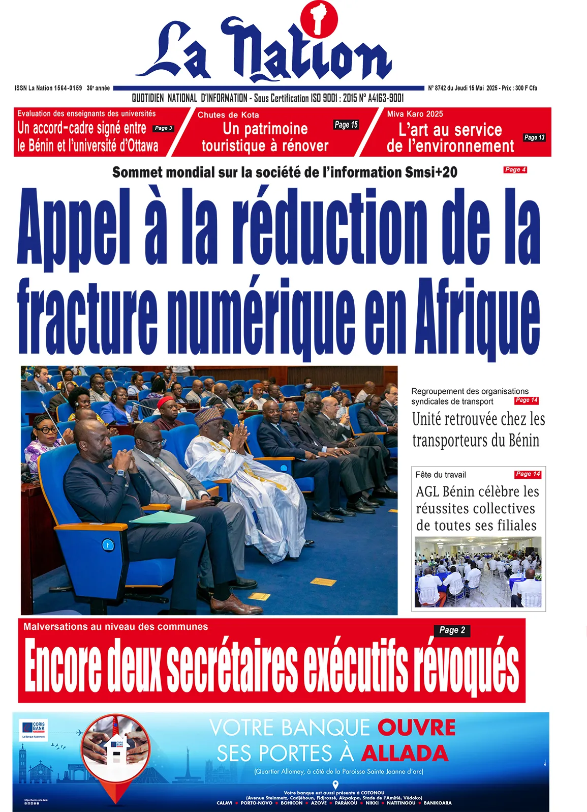 Quotidien ''La Nation'' du 15 Mai 2025