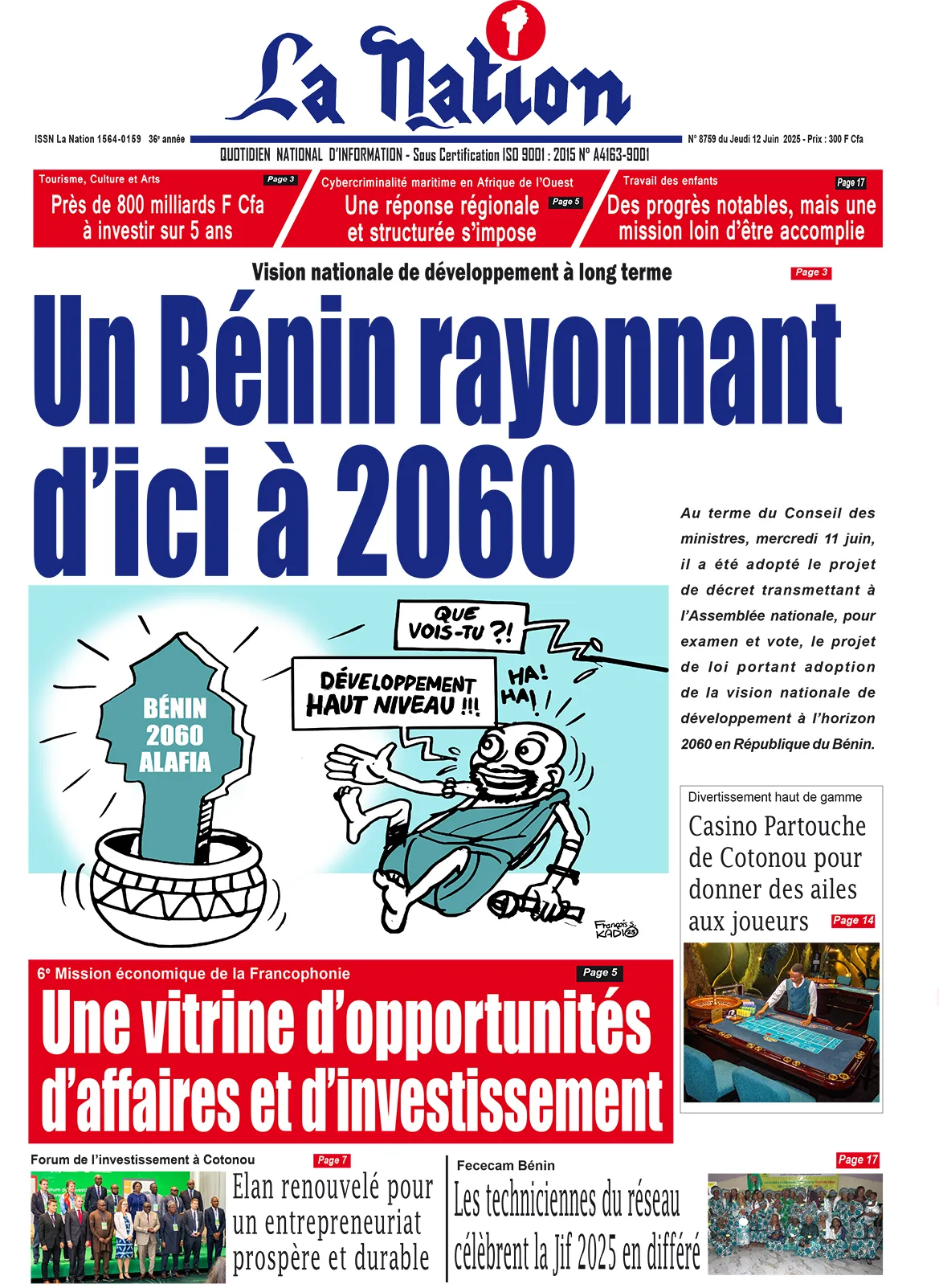 Quotidien La Nation du 12 Juin 2025