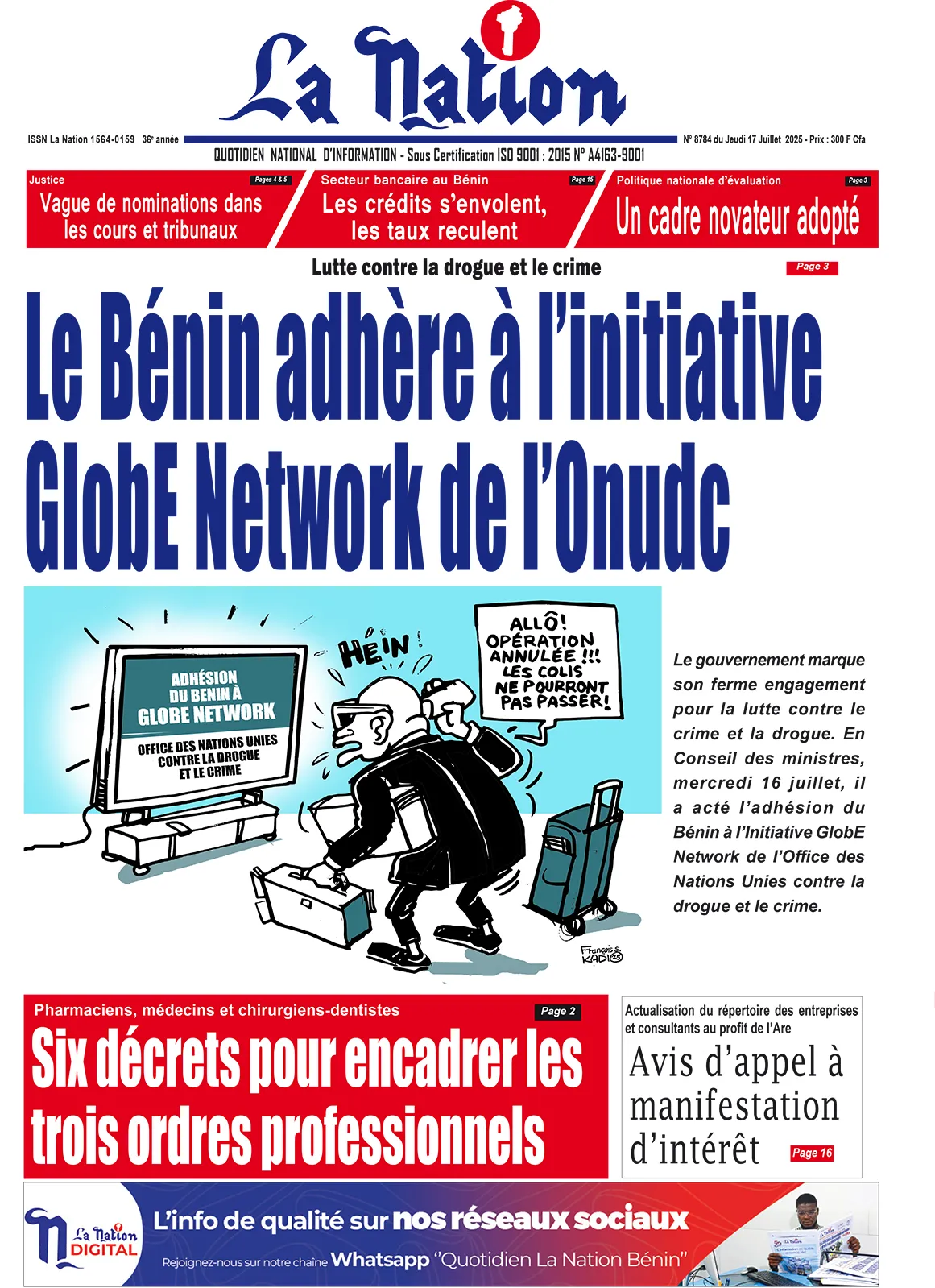 Quotidien ''La Nation'' du 17 Juillet 2025