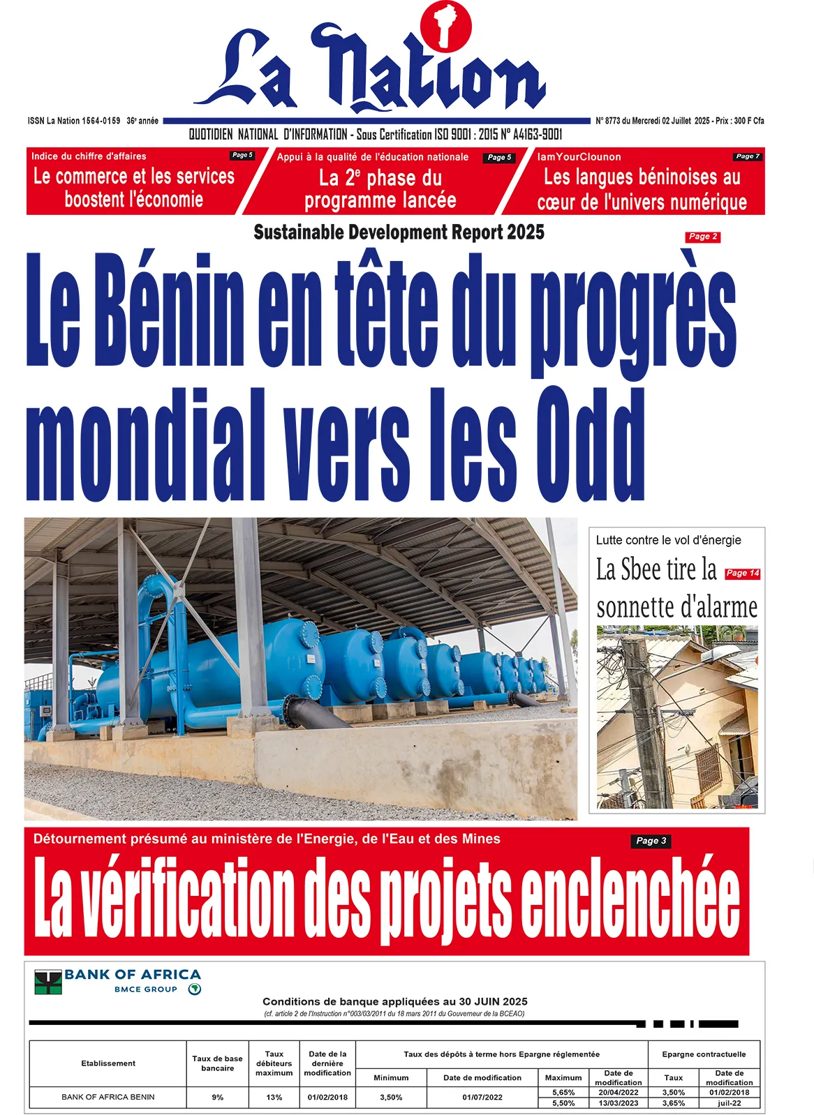 Quotidien La Nation du 02 Juillet 2025