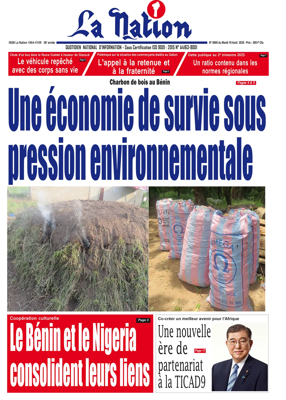 Quotidien '' La Nation '' du 19 Août 2025