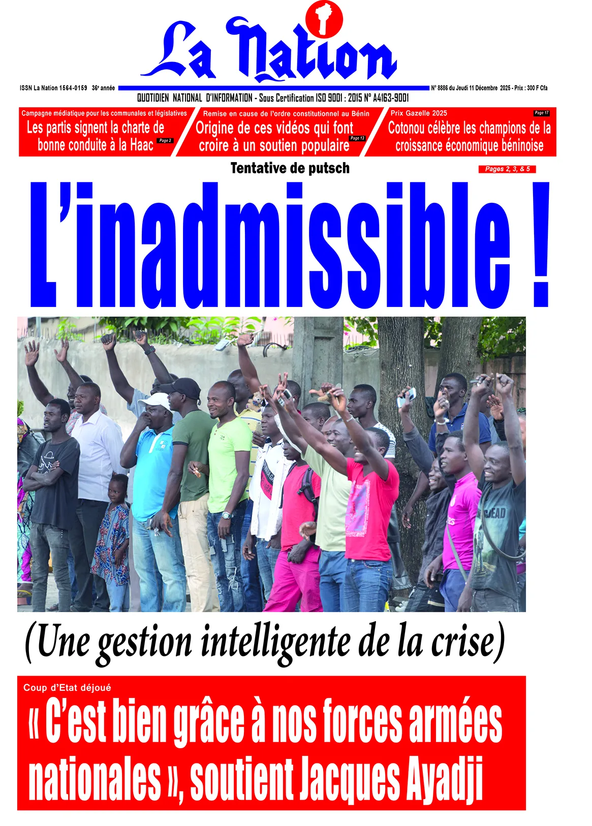 Quotidien '' LA NATION '' du 11 Décembre 2025