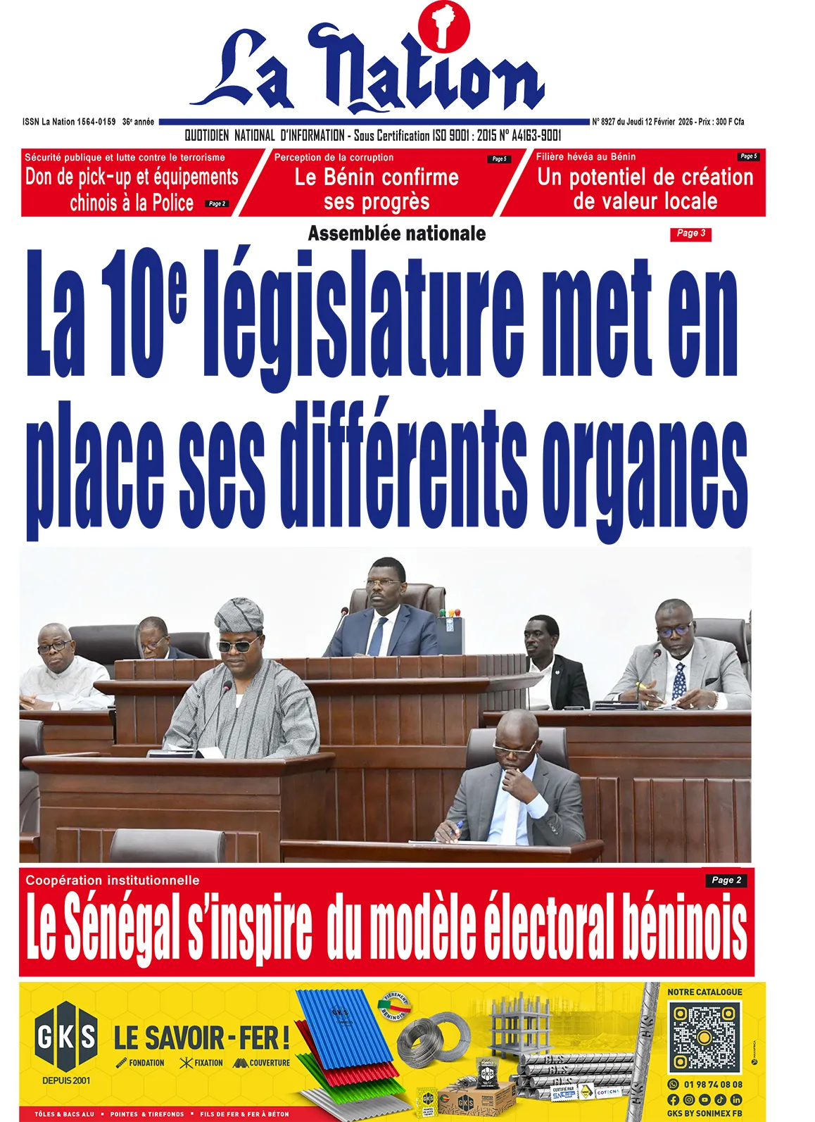 Quotidien '' LA NATION '' du 12 Février 2026