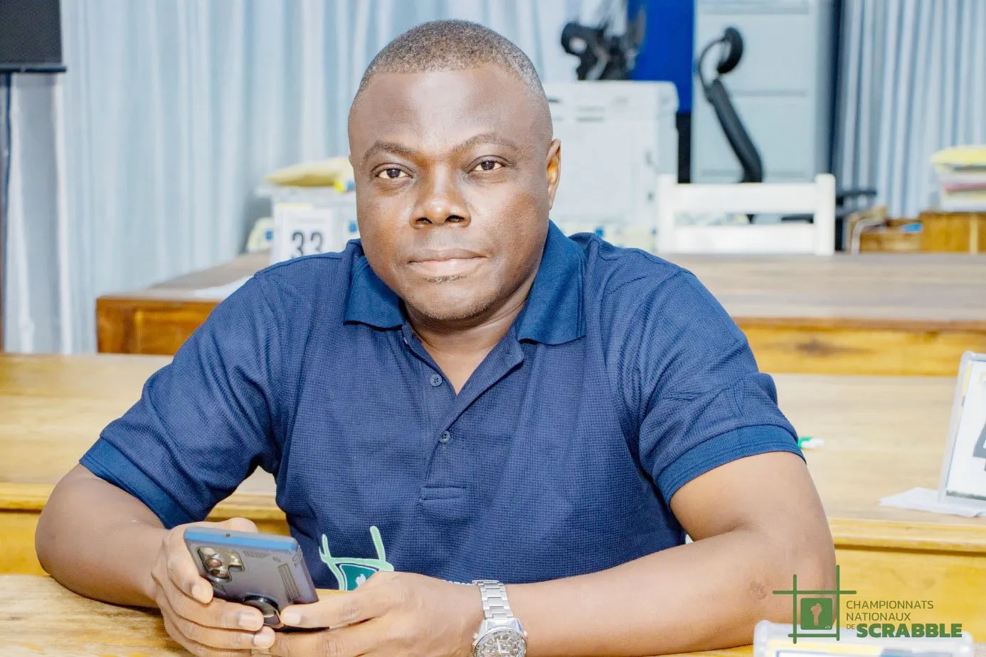 Le Colonel-Major Roland Renaud Kouton, président de la  Fédération béninoise de scrabble