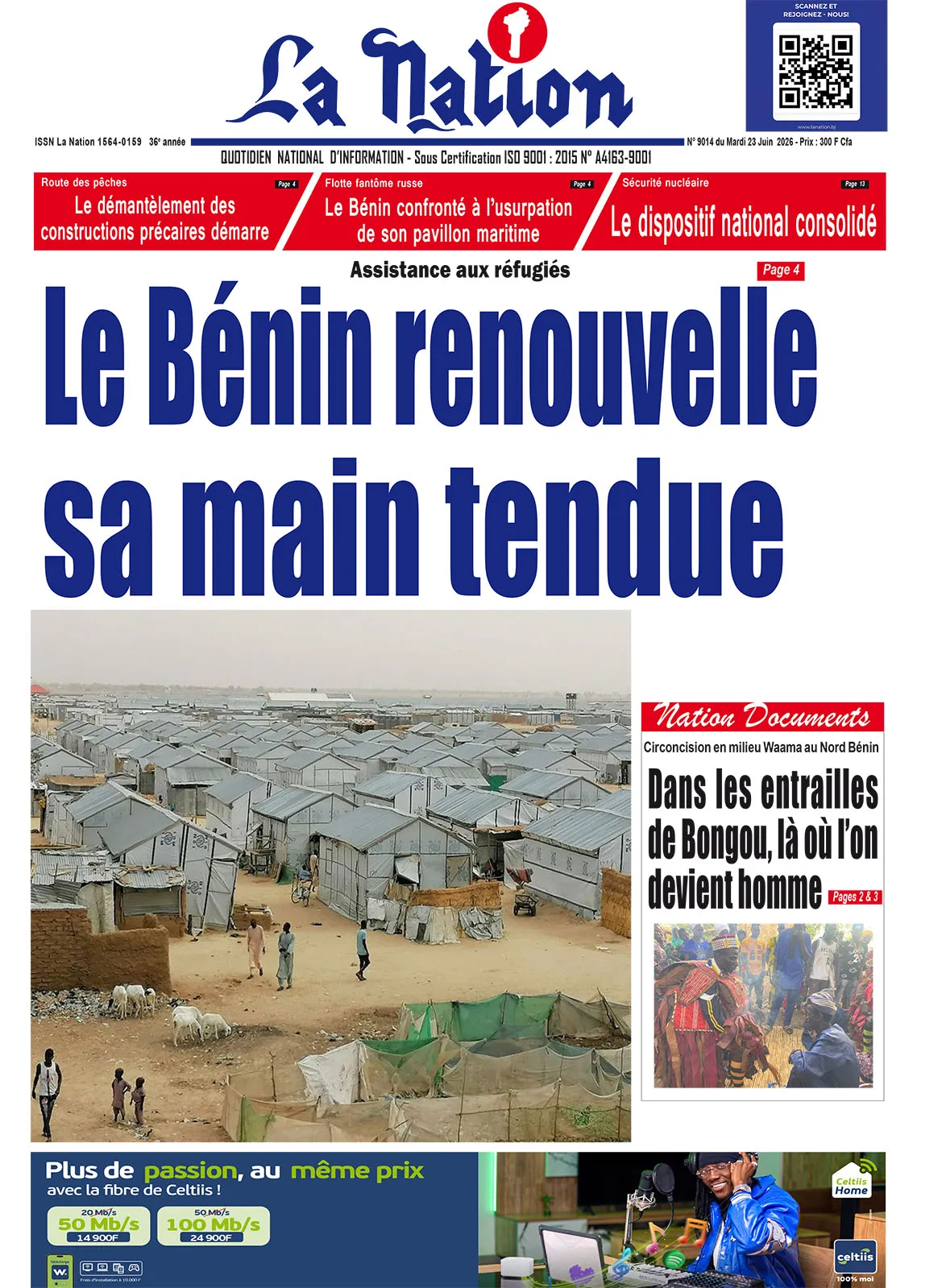 Quotidien '' LA NATION '' du 23 Juin 2026
