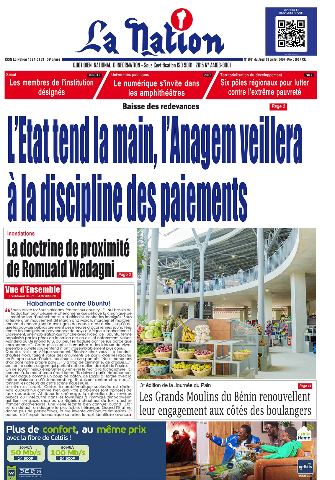 Quotidien "La Nation" du 02 Juillet 2026