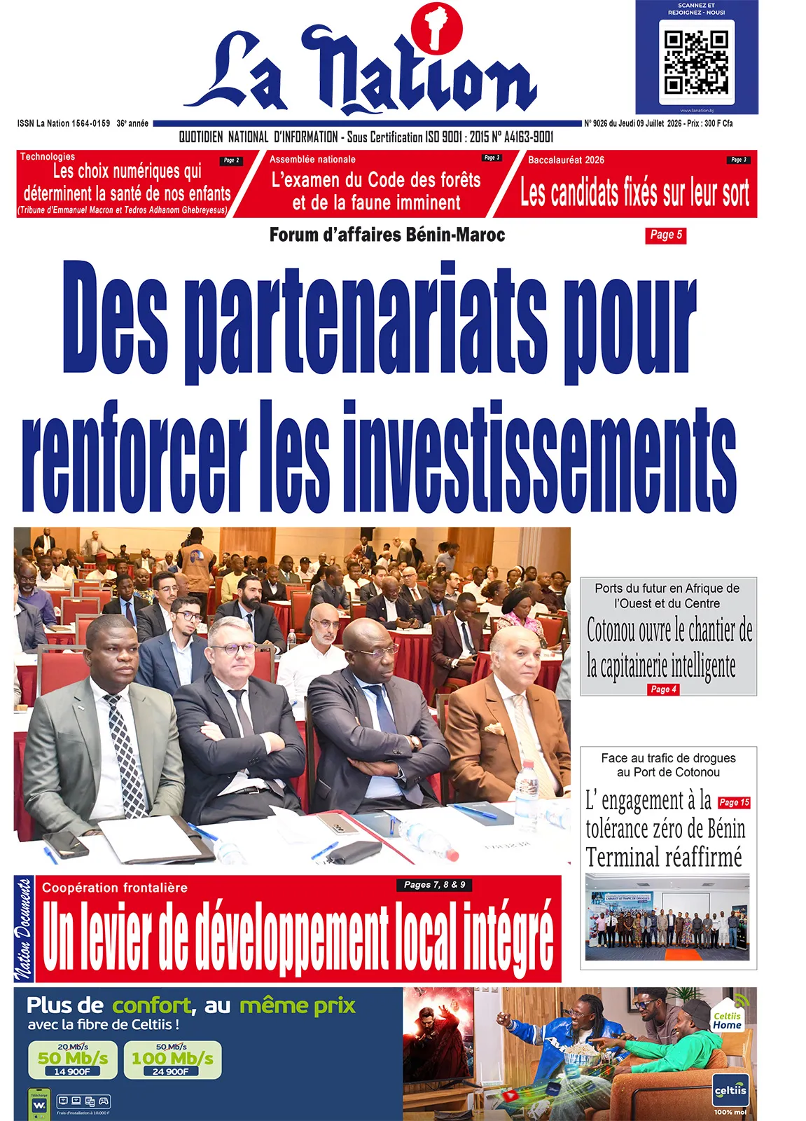 Quotidien "La Nation" du 09 Juillet 2026