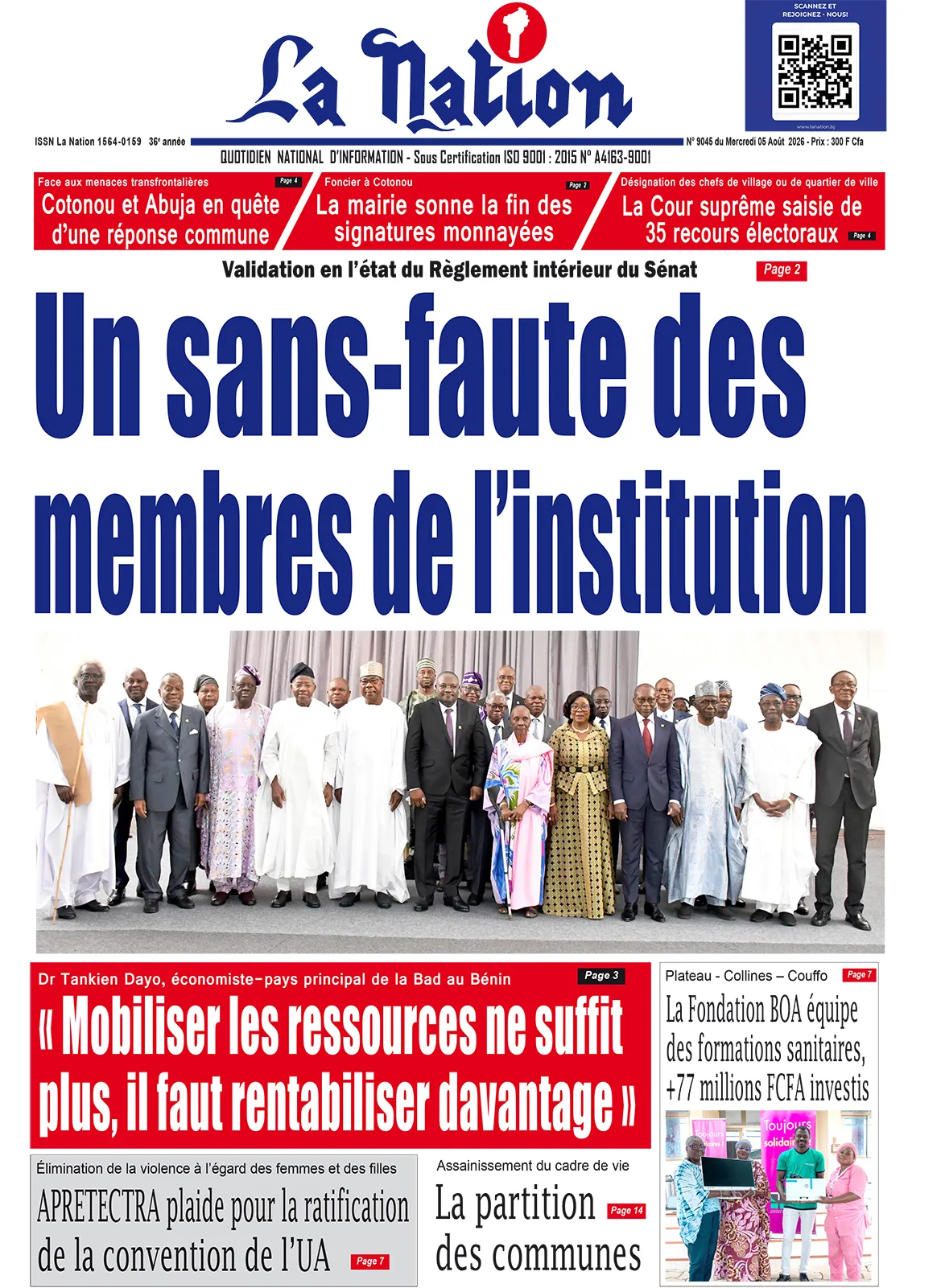 Quotidien "La Nation" du 05 Août 2026