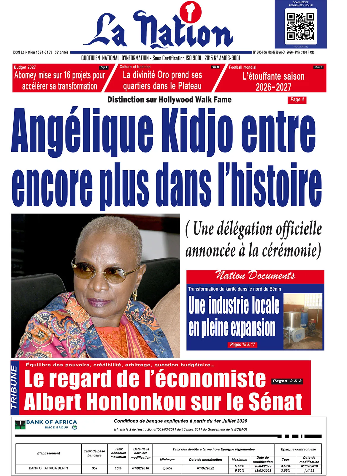Quotidien "La Nation" du 18 Août 2026