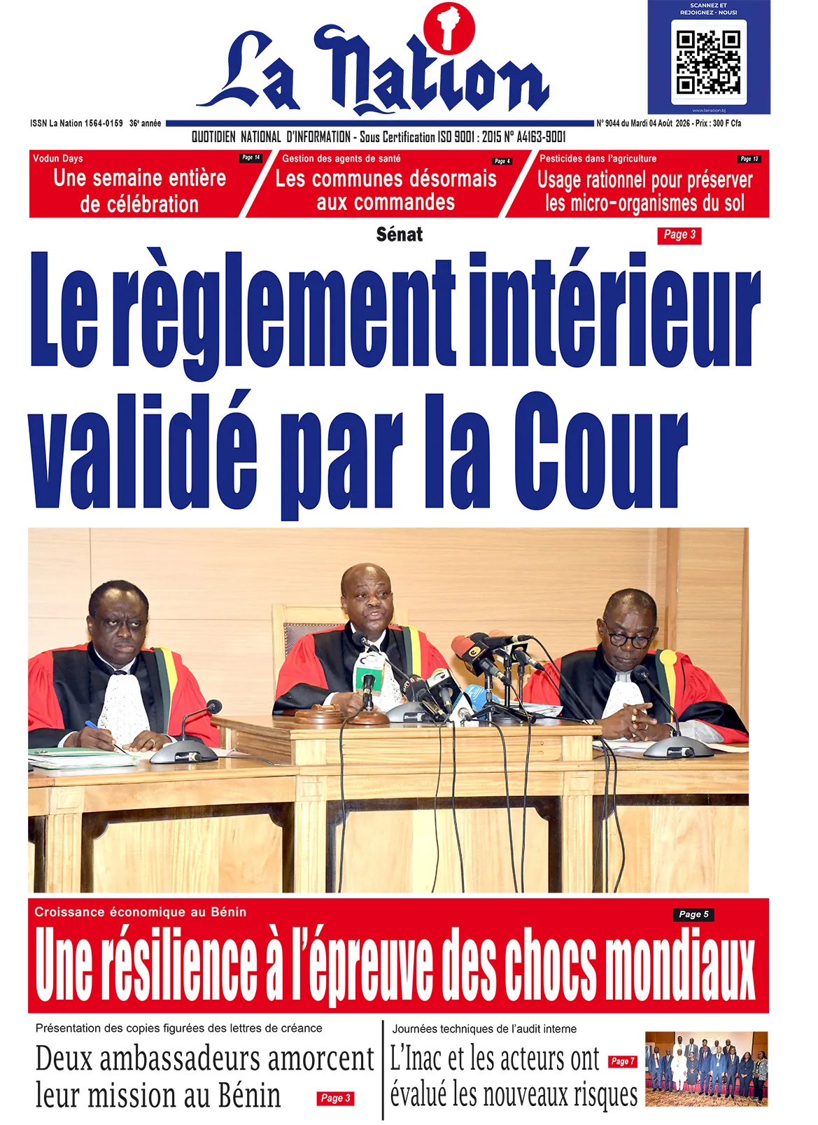 Quotidien "La Nation" du 04 Août 2026