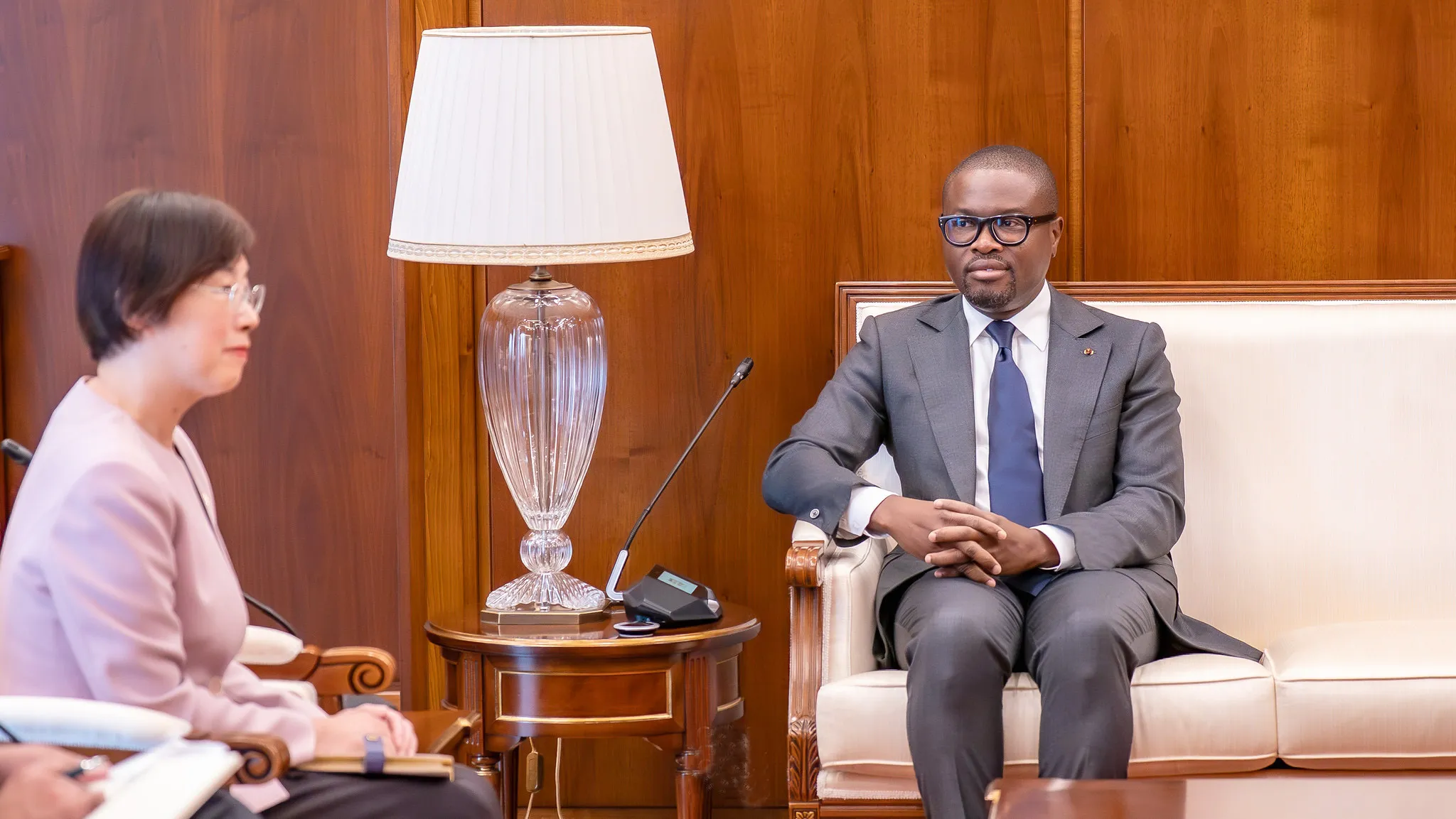 Le président Romuald Wadagni a reçu, au palais de la Marina, la présidente de la Baii, Zou Jiayi
